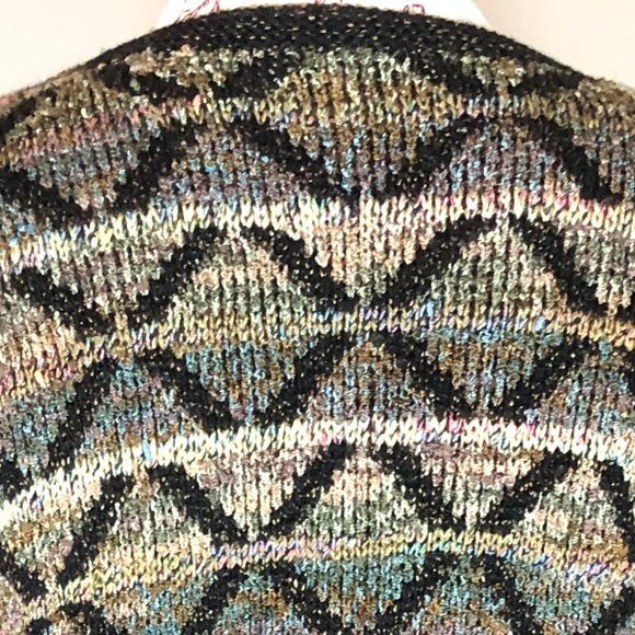 ✨ Rare C. Priva Vintage Metallic Knit Cardigan – Constantine Coin Buttons - Picture 8 of 13